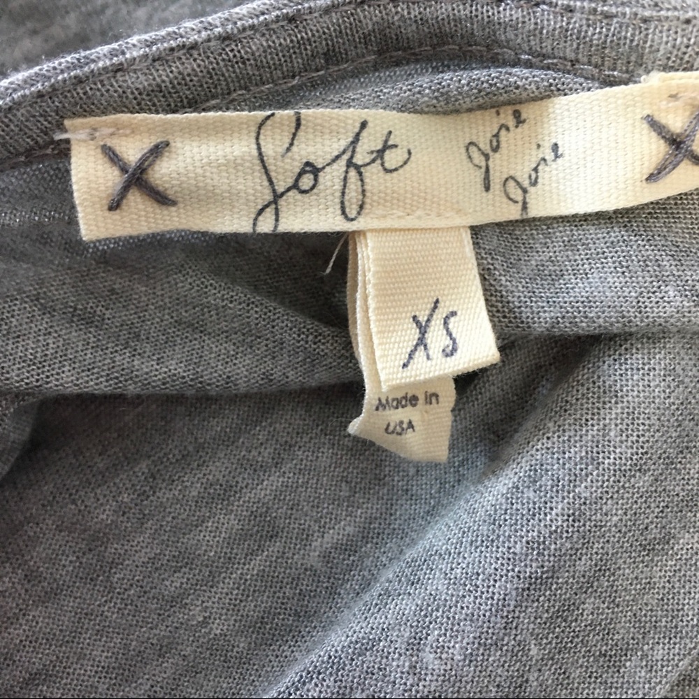 Soft Joie Foil Liza Top Grey XS Oversized Jersey Knit Dolman Sleeves - Picture 7 of 8